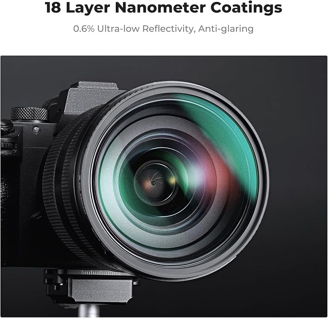 K&F CONCEPT 49mm Black Diffusion 1/4 & 1/8 Filters Kit Mist Cinematic Effect - Image 5