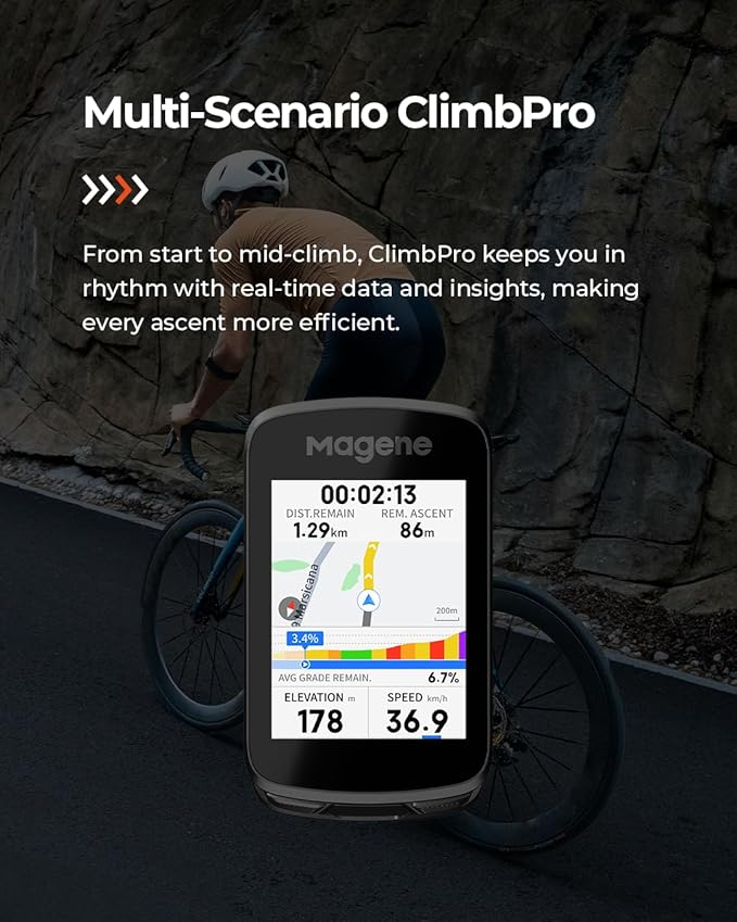 Magene C606 Pro GPS Bike Computer – 2.8" Transflective Touchscreen, 25Hr Battery - Image 4