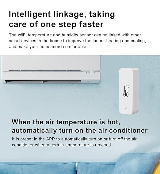 2 Pack WiFi Temperature Humidity Sensor: Wireless Temperature Humidity Monitor - Image 6