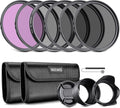 NEEWER 58mm ND Lens Filter Kit: UV, Lens Hood and Lens Cap Compatible by Neewer