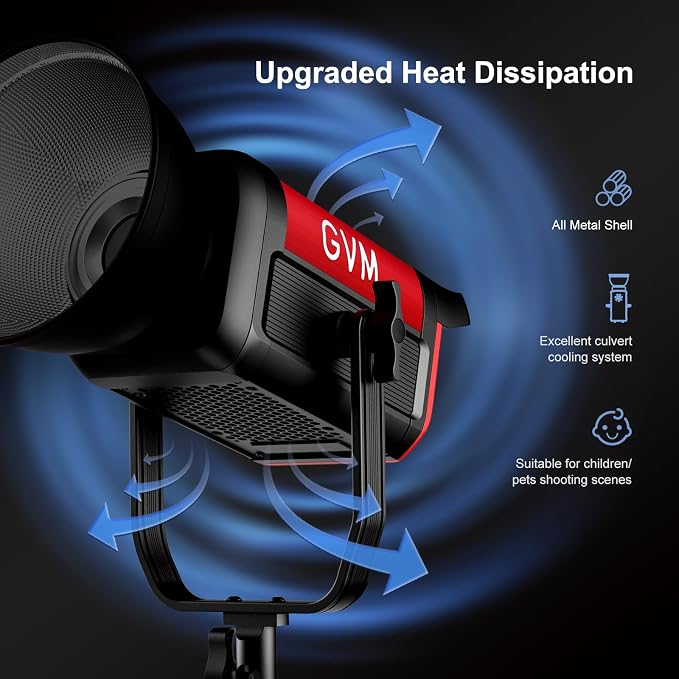 GVM 200W LED Video Light with Lantern Softbox, SD200B Continuous Lighting Kit - Image 8