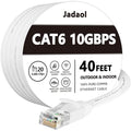 Jadaol Cat 6 Ethernet Cable 40 ft, 10Gbps Support Cat8 Cat7 Network, Flat RJ45 by Jadaol