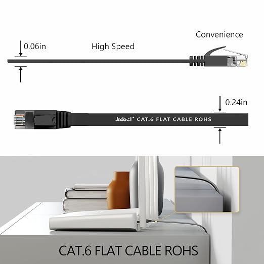 Jadaol Cat 6 Ethernet Cable 3ft 10-Pack, 10Gbps Support Cat8 Cat7 Network - Image 4