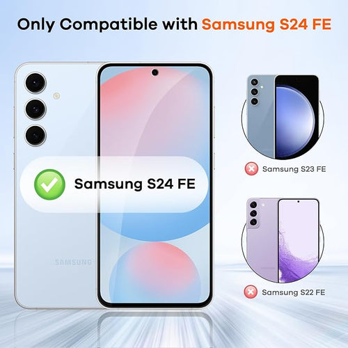 3+3 Pack for Samsung Galaxy S24 FE 5G Privacy Screen Protector & Phone Camera - Image 2