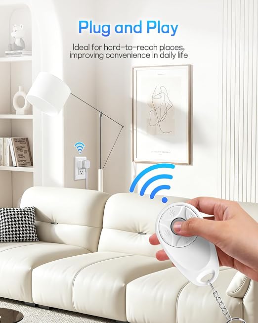 Greencycle Remote Control Outlet, Wireless Light Switch and 4 Outlet Plugs - Image 2