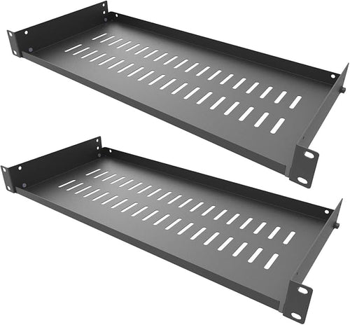 2 Pack of 1U Disassembled Vented Cantilever Server Rack Mount Shelf 8" Deep by JINGCHENGMEI