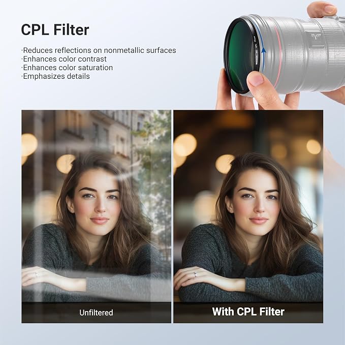 NEEWER 77mm Variable ND + CPL + UV Filter Kit - Image 6
