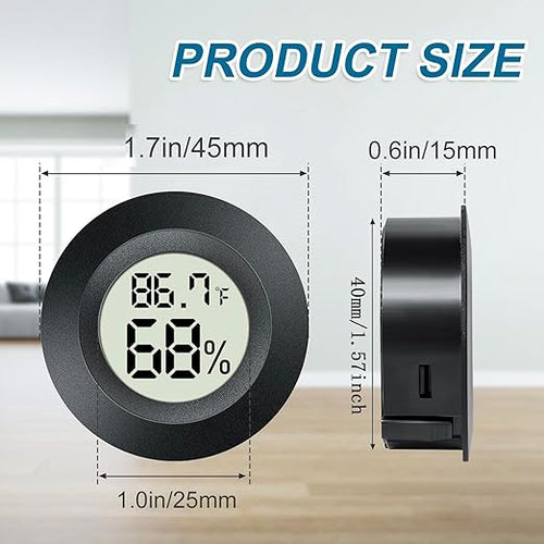 2 Pack Mini Digital Hygrometer Gauge Indoor Thermometer, LCD Monitor - Image 2
