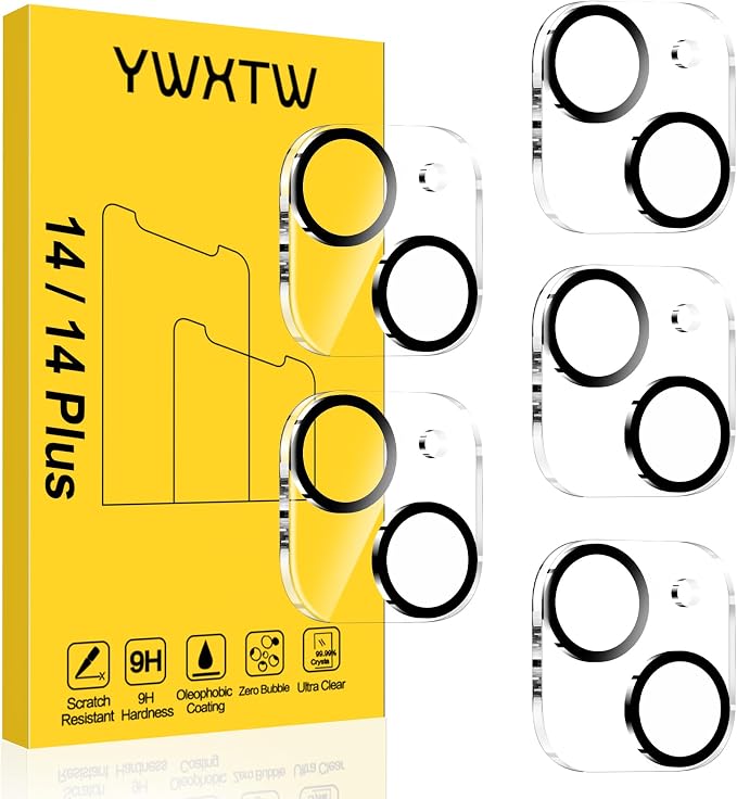 YWXTW [5 Pack Designed for iPhone 14 Camera Lens Protector, for iPhone 14 Plus by YWXTW