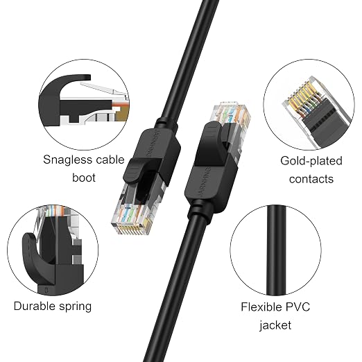 Cat6 Ethernet Cable 500ft with RJ45 Connectors -26AWG UTP Pre-Terminated Long - Image 3