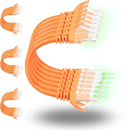 Rapink Patch Cables Cat6 5ft, Ethernet Patch Cable 10G Support, Cat 6 Patch by Rapink