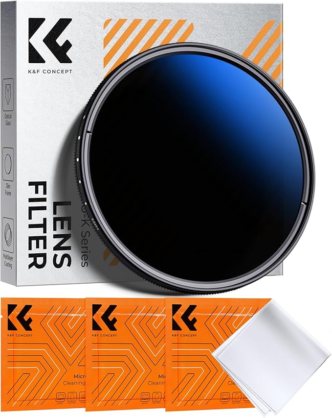 K&F CONCEPT 52mm Variable ND Lens Filter ND2-ND400 18 Multi-Layer Coatings by KFCONCEPT