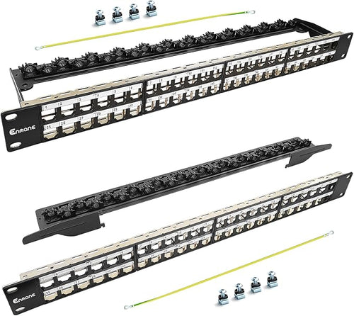 48Port Blank Keystone Patch Panel Rackmount&Wall Mount 1U 19-inch Network by Enmane