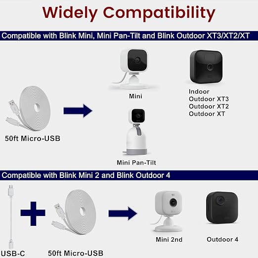 50ft Power Extension Cable Compatible - Image 2