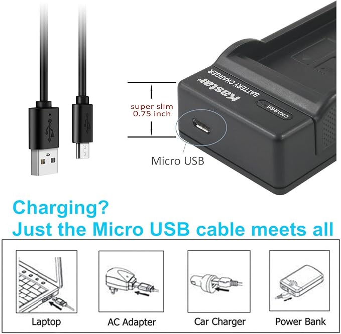 Kastar Battery + Slim USB Charger - Image 3