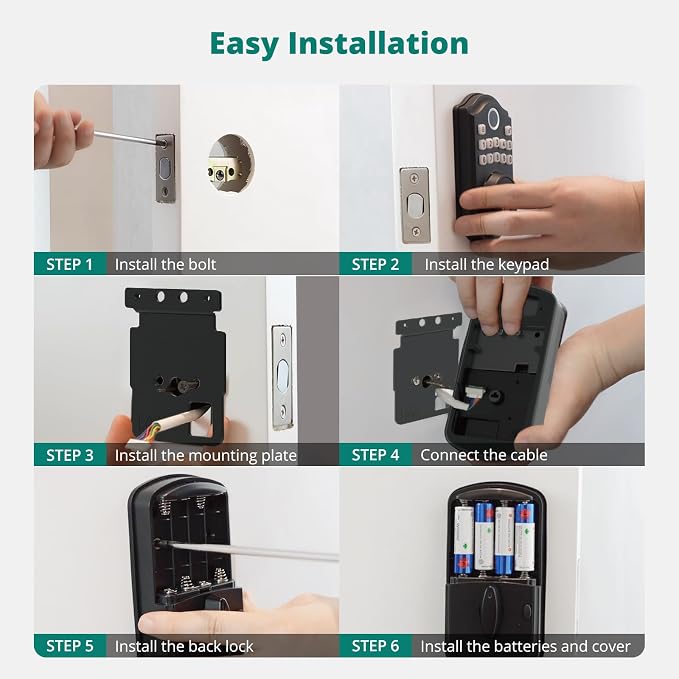 AkaGear Keyless Entry Door Lock Deadbolt - Image 9