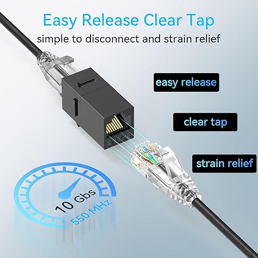 Sokqovt Cat6a Patch Cables Slim 1ft, Flexible Cat 6 Ethernet Cable 10G 550MHZ - Image 6