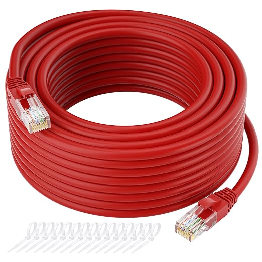 Kxable Cat5e Ethernet Cable 100 FT, Cat 5e Internet Cable, Standard RJ45 by Kxable