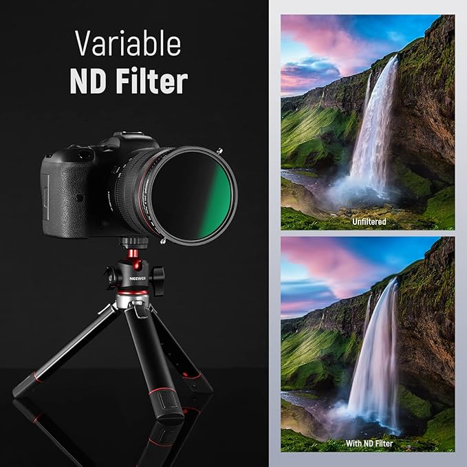 NEEWER 2 in 1 58mm Variable ND Filter ND2–ND32&CPL Filter No X Cross/30 Layer - Image 6
