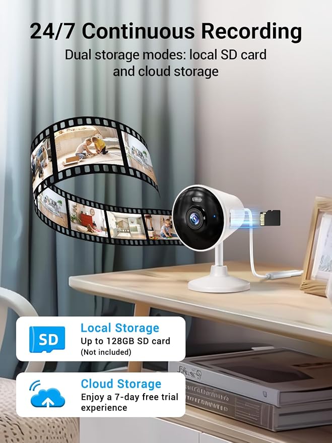 Indoor/Outdoor Security Camera for Home, Baby/Elder/Dog/Pet Camera - Image 6
