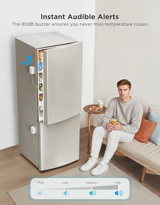 GoveeLife Refrigerator Freezer Thermometer 2 Pack, Smart APP Alerts - Image 3