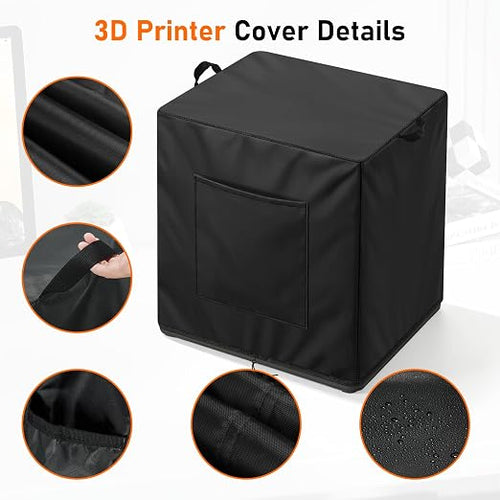3D Printer Cover for Bambu LAB P1S/P2S, 600D Heavy Duty Dust Cover - Image 2