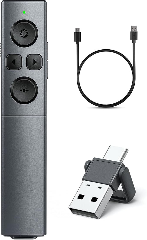 2 in 1 USB Type C Presentation Clicker, Rechargeable Presentation Clicker by NinjaABXY