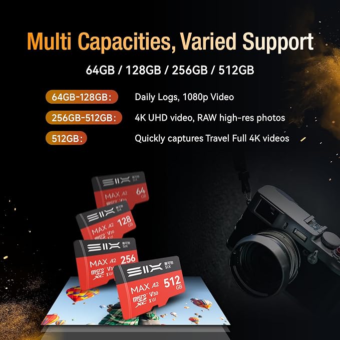 SIX M200 64GB Micro SD Card Read Up to 190MB/s - Image 7
