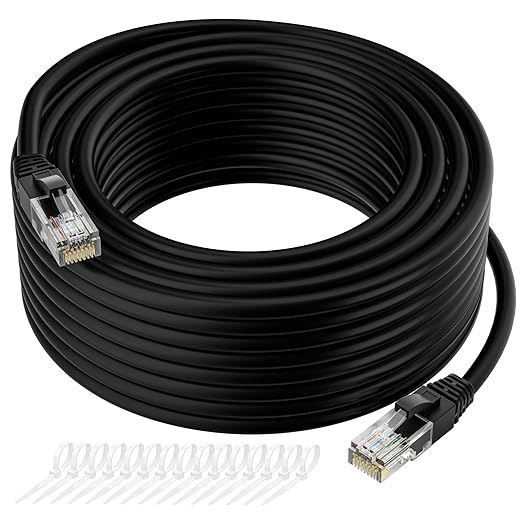 Cat5e Ethernet Cable 125 FT, Long Cat 5e Internet Cable, Standard RJ45 Connector by Kxable
