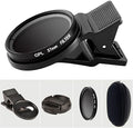 37mm CPL Polarized Phone Camera Lens, Universal Clip On CPL Phone Filter Lens by VLUOO