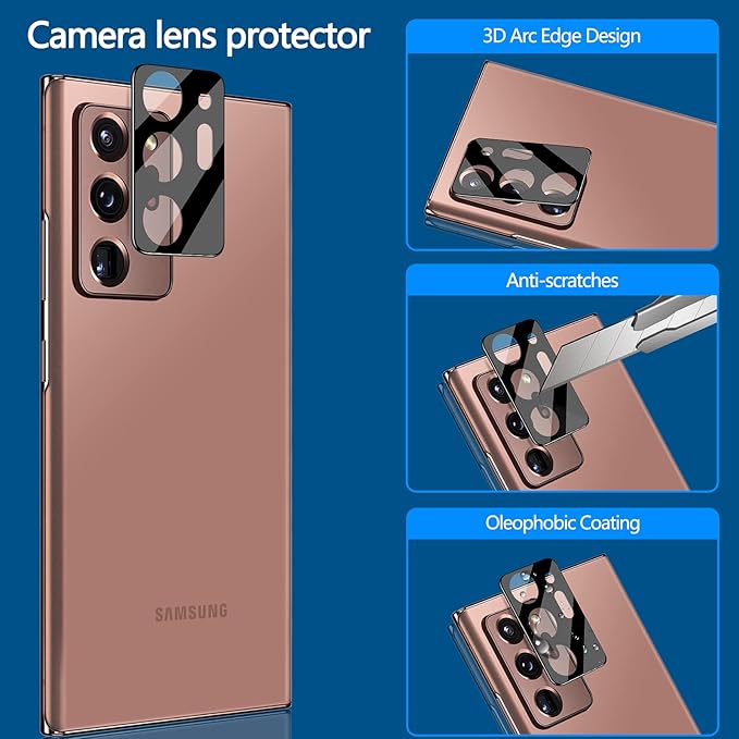 LYWHL Anti-Spy Black Full Adhesive Flexible Film + Camera Lens Glass Protector - Image 5