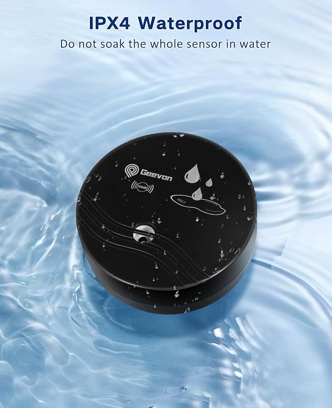 Geevon 3 Pack Water Leak Detectors, 100dB Water Sensor Alarms Flood Detector - Image 7