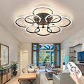 LED Ceiling Light, 8-Ring Modern Flush Mount Fixture, 145W Dimmable 3000K–6500K by SEABLE