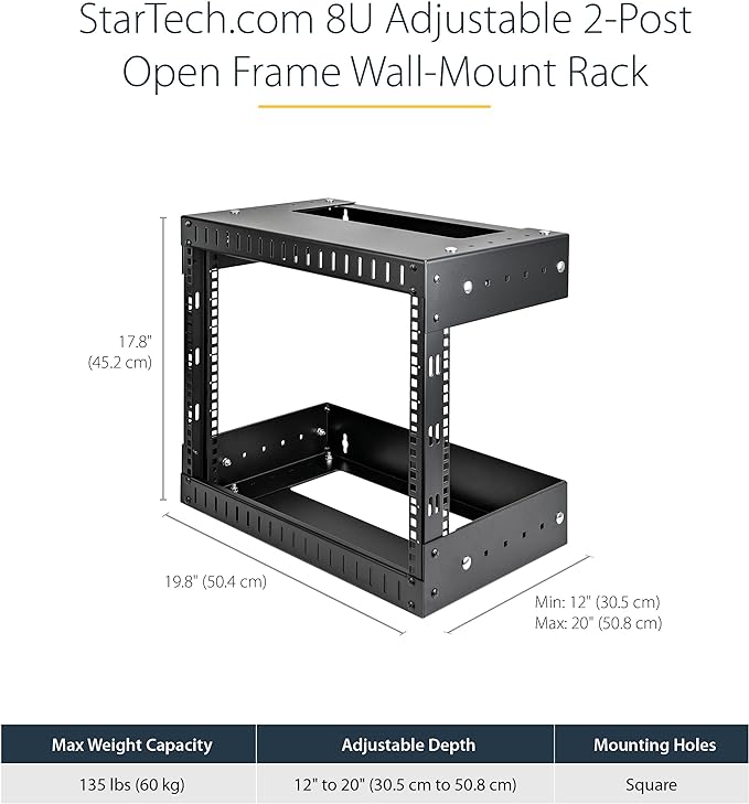 StarTech.com 8U 19" Wall Mount Network Rack - Image 2