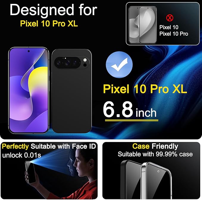Ferilinso 3 Pack Privacy Screen Protector - Image 2