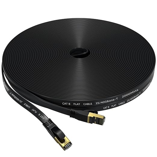 Cat 8 Ethernet Cable 85 FT, Outdoor&Indoor High Speed Heavy Duty Network LAN by Unknown