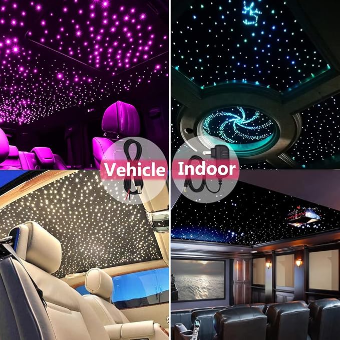 Starlight Headliner Kit 400 Strands 0.03in 9.8ft Fiber Optic Light Car Ceiling - Image 2