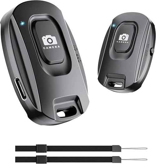 2 Pack Wireless Remote Shutter for iPhone Camera, Portable Rechargeable Photo by Voinap