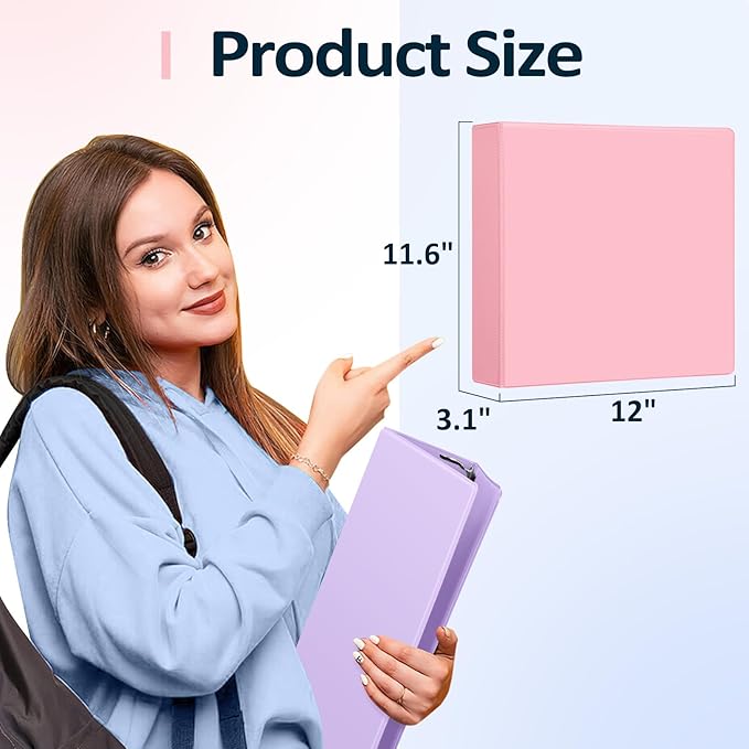 Sooez BinderX Extra Durable 2 Inch 3-Ring Binder, Holds 520 Sheets of 8.5x11 - Image 6
