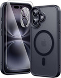 toushion 3 in 1 for iPhone 16 Plus Case Clear Matte Black | by Unknown