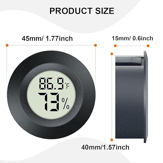 JEDEW 2 Pack Hygrometer Thermometer Digital Humidity Meter Indoor/Outdoor - Image 2