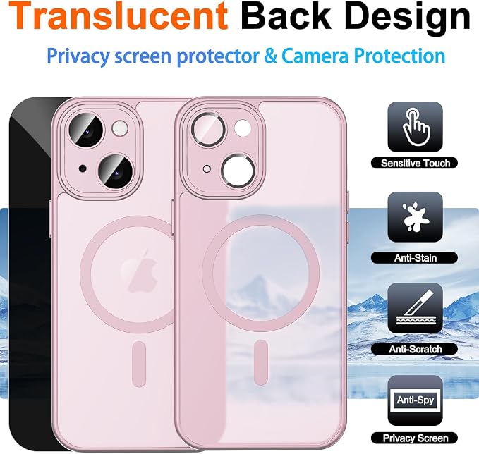 for iPhone 15 Plus Case with Privacy Screen Protector and Camera Protection - Image 2