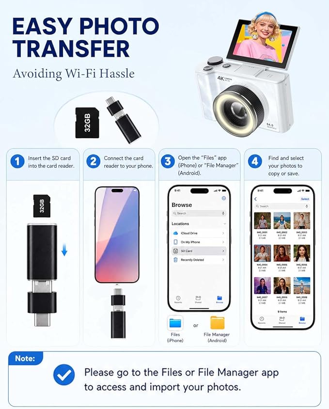 W & O Digital Camera for Teens, Kids Digital Camera - Image 4