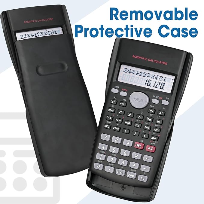 5 Pack Scientific Calculators, 2-Line Large Screen Display 240 Functions - Image 4