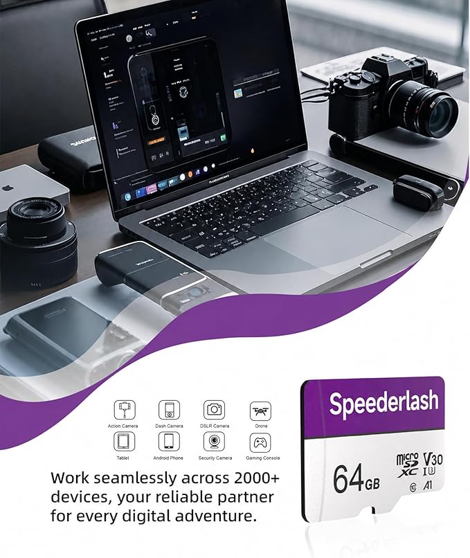 Micro SDXC Memory Card 64GB Pack, Speederlash Camera Plus TF Card - Image 6
