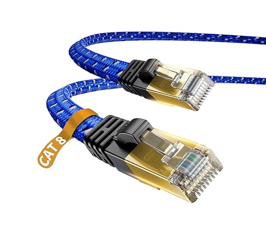DanYee Cat 8 Ethernet Cable, Nylon Braided 26ft CAT8 High Speed Professional by DanYee