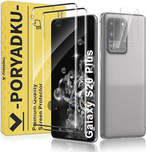 2+2 Pack for Samsung Galaxy S20 Ultra Screen Protector and Camera Protectors by JavoYion