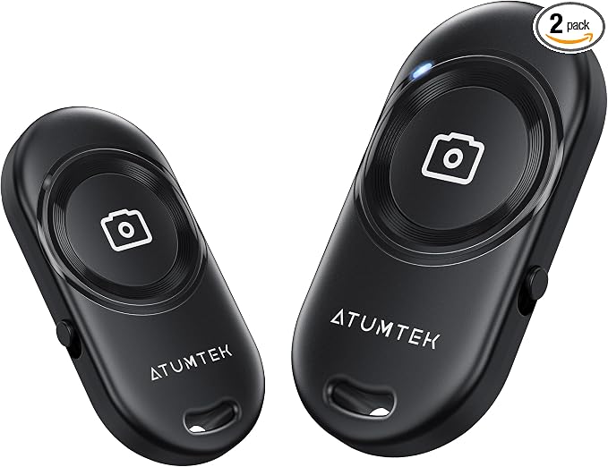 ATUMTEK Camera Remote Shutter for iPhone and Android Smartphones, Wireless by ATUMTEK