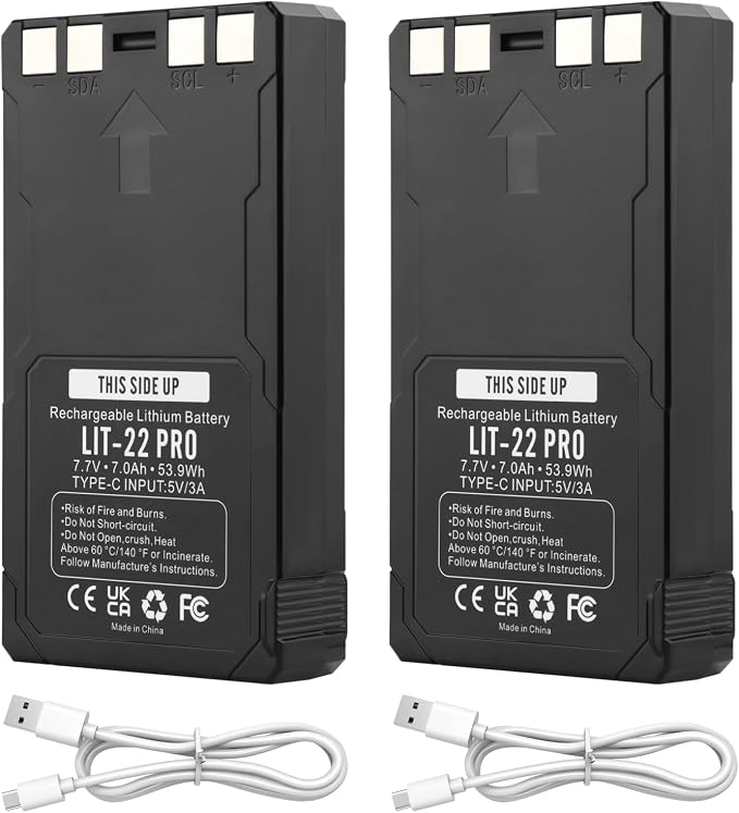 ANTIEE 2 Pack 7000mAh LIT-22 Pro Battery Replacement by ANTIEE