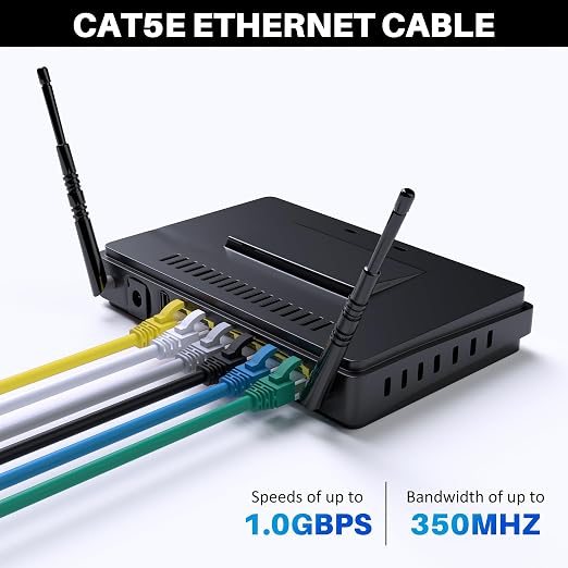 Cat5e Ethernet Cable 50 FT, Long Cat 5e Internet Cable, Standard RJ45 Connector - Image 5